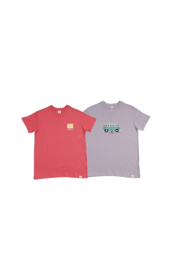 Pack 2  Camisetas Hombre The Time Of Bocha RV1PK.CM Coral-Malva