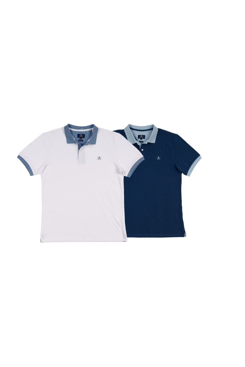 Pack 2  Polos Hombre The Time Of Bocha RV1PK.PL Blanco-Denim