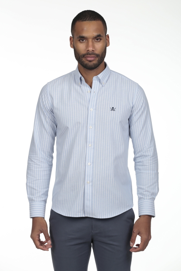 Camisa Oxford Hombre The Time Of Bocha RV1OXF Celeste
