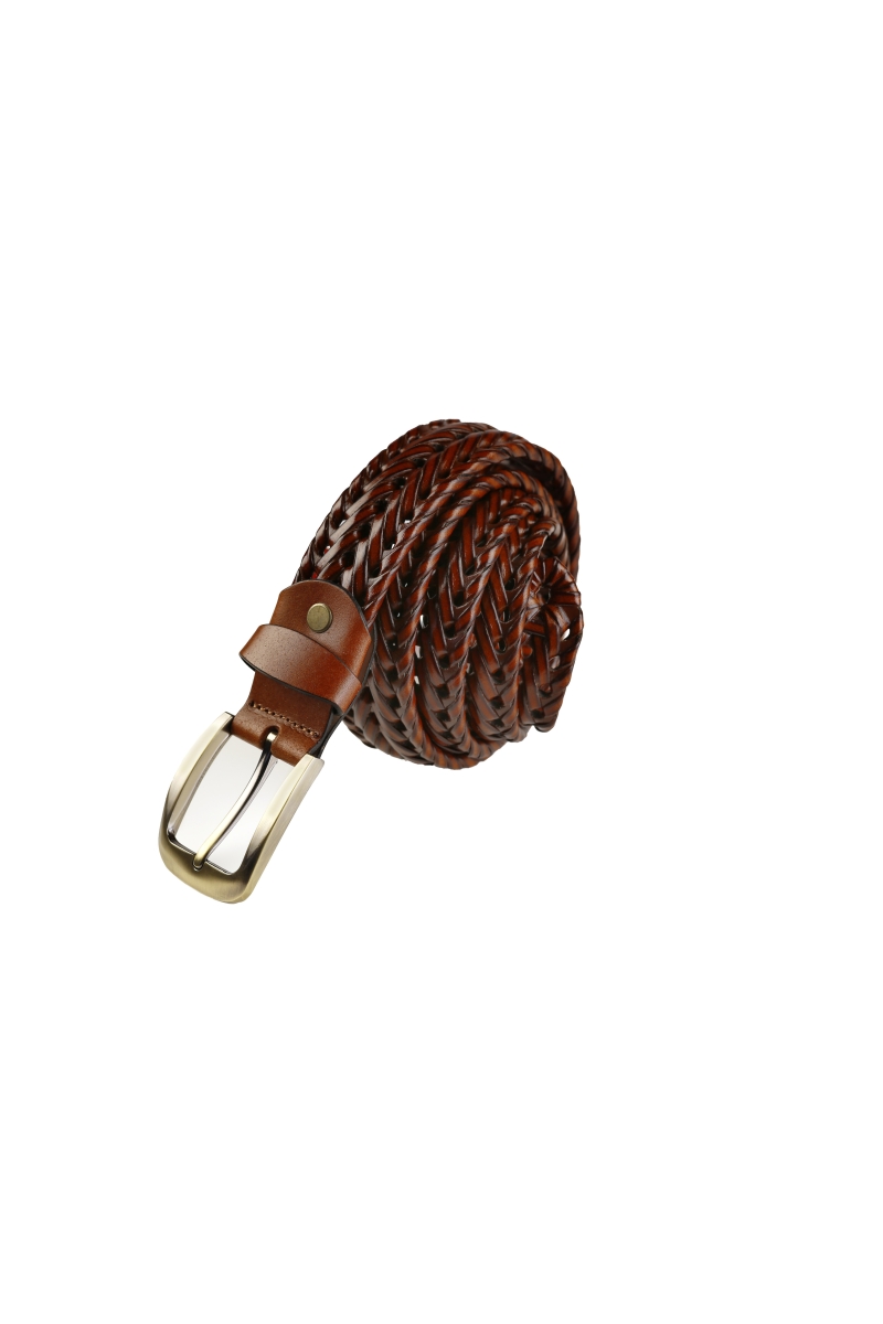 Cinturon Trenzado Cuero Hombre The Time Of Bocha RV1TB009 Camel