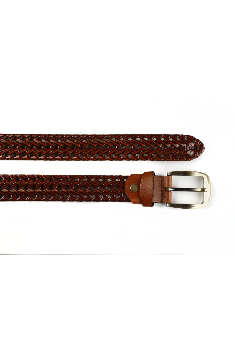 Cinturon Trenzado Cuero Hombre The Time Of Bocha RV1TB009 Camel 2