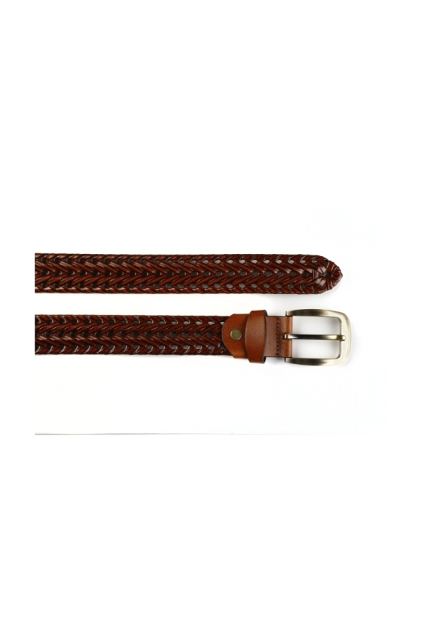 Cinturon Trenzado Cuero Hombre The Time Of Bocha RV1TB009 Camel