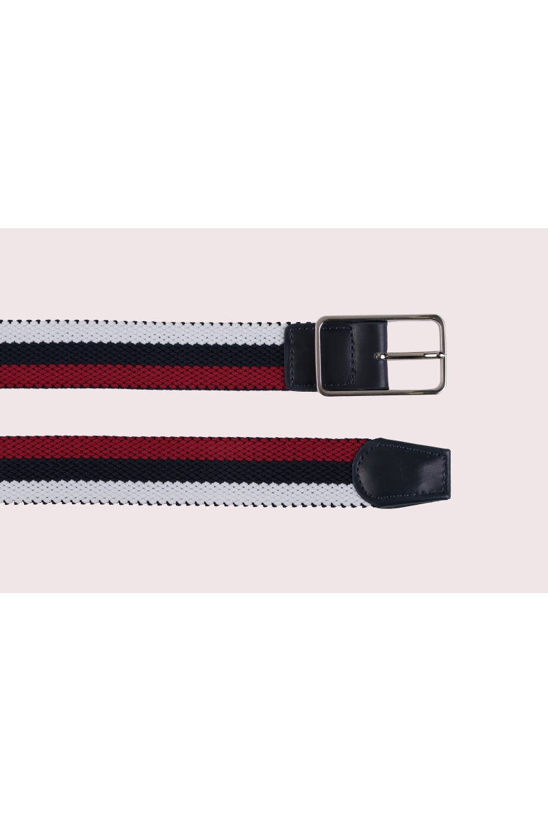 Cinturon Elastico Punta Piel Hombre The Time Of Bocha RV1TB033 Rj.Mr.Bl 2