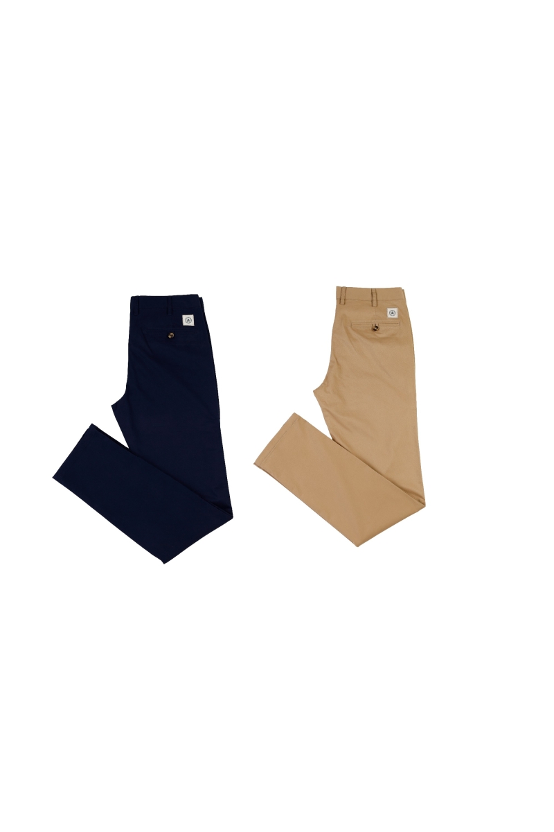 Pack2  Pantalones Chino Hombre The Time Of Bocha RV1PK.PANT Marino-Camel