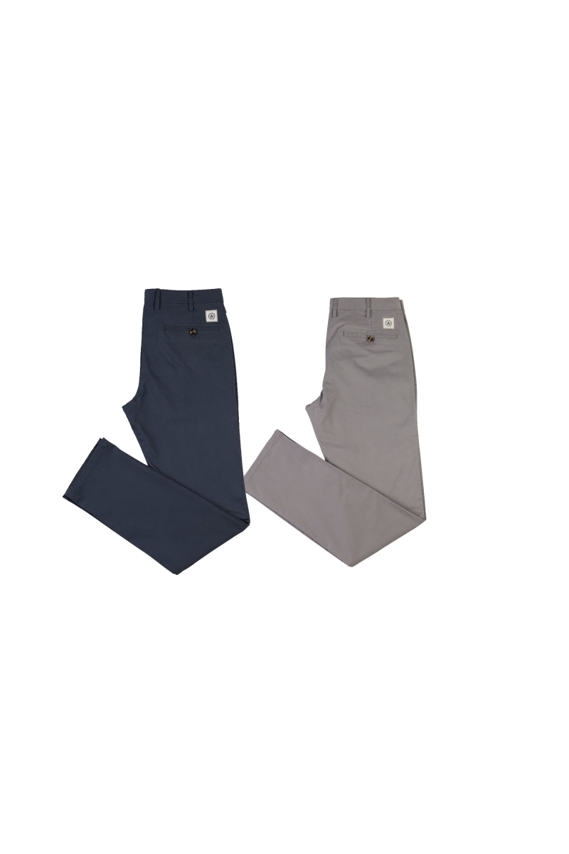Pack2  Pantalones Chino Hombre The Time Of Bocha RV1PK.PANT Denim-Gris