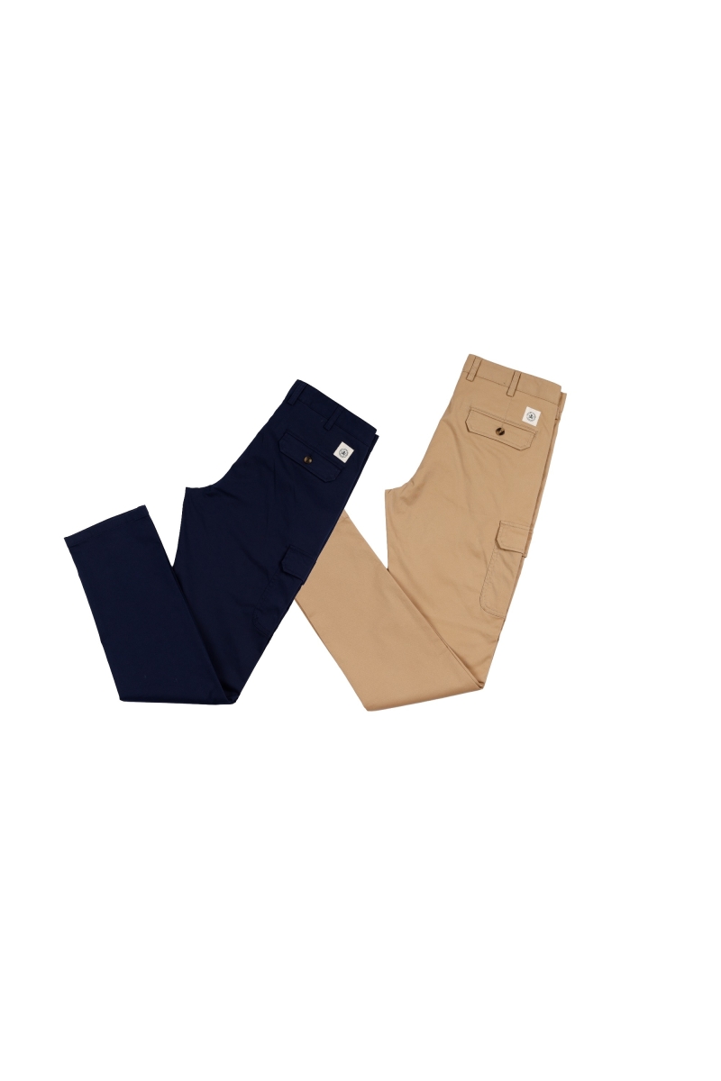 Pack2  Pantalones Cargo Hombre The Time Of Bocha RV1PK.PANT Marino-Camel
