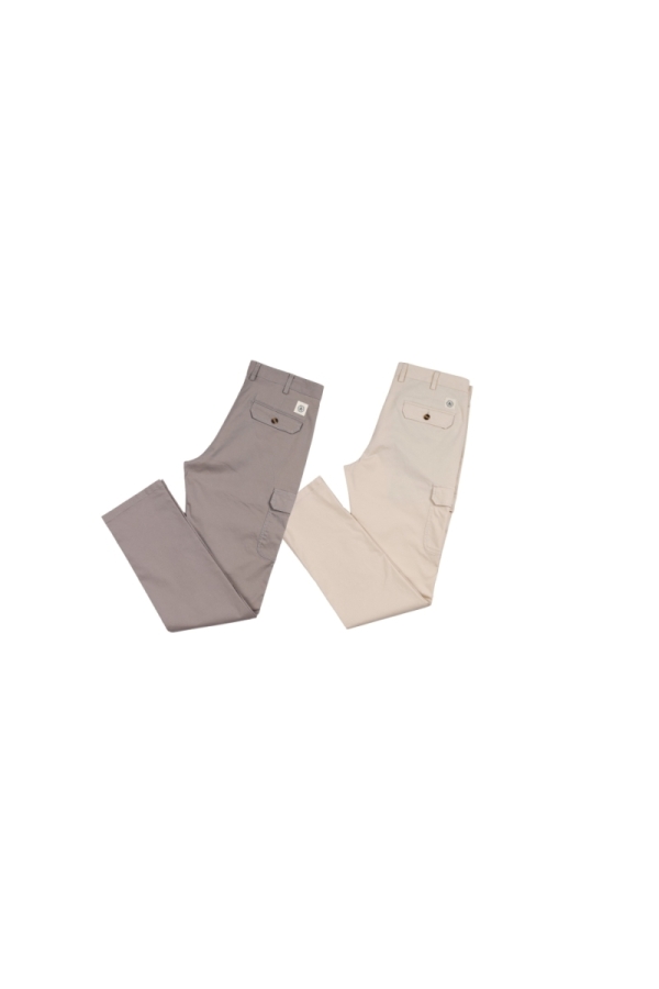 Pack2  Pantalones Cargo Hombre The Time Of Bocha RV1PK.PANT Gris-Bl.Roto