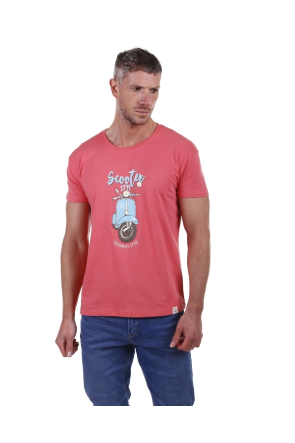 Camiseta Scooter Hombre The Time Of Bocha PV1CSCOOTER Coral